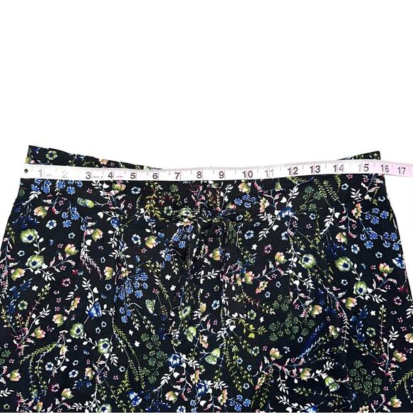 DR2 by Daniel Rainn Floral Wide Leg Cropped High Waisted Pants Size Large - Picture 12 of 15